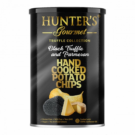 Hunter's Gourmet Πατατάκια με Γεύση Black Truffle & Parmesan 150gr Αρμυρά Σνακ - Πατατάκια