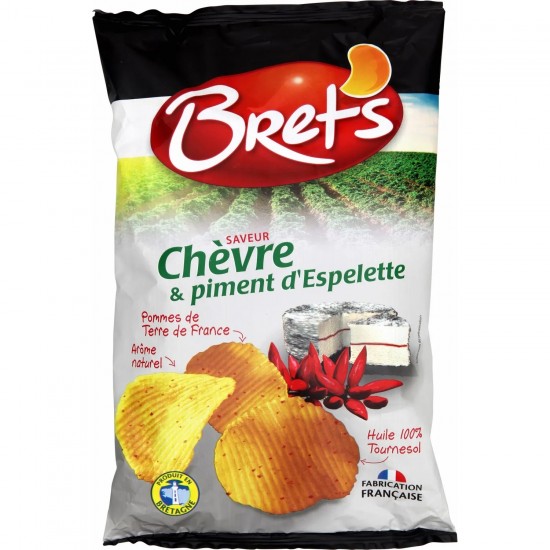 Brets πατατάκια Με Τυρί Chevre & Espelette Chilli 125gr Αρμυρά Σνακ - Πατατάκια