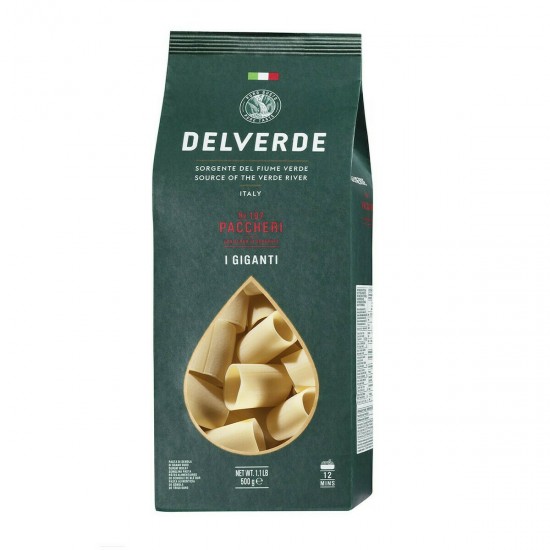 Delverde Ιταλικά Ζυμαρικά Paccheri 500gr Delicatessen